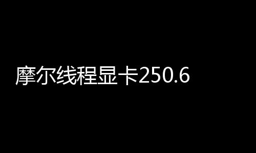 摩尔线程显卡250.60.2版驱动发布：《晶核》提升超过85％